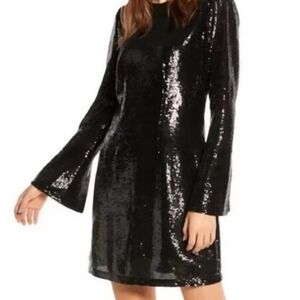 Something Navy Black Mini Dress